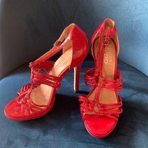 Ladies Aldo Red High Heels, Sz 36